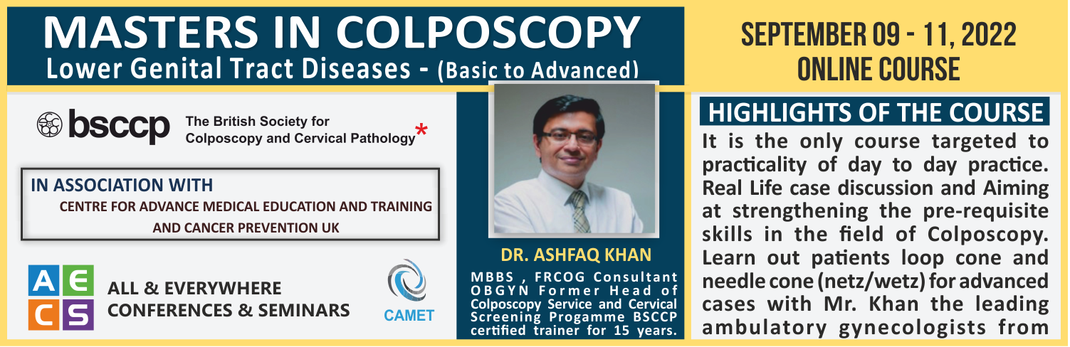 Web - Masters in Colposcopy and Lower Genital Tract Disease - September 09 - 11, 2022