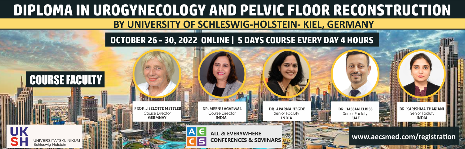 Web - Diploma in Urogynecology and Pelvic Floor Reconstruction - October 26 - 30, 2022