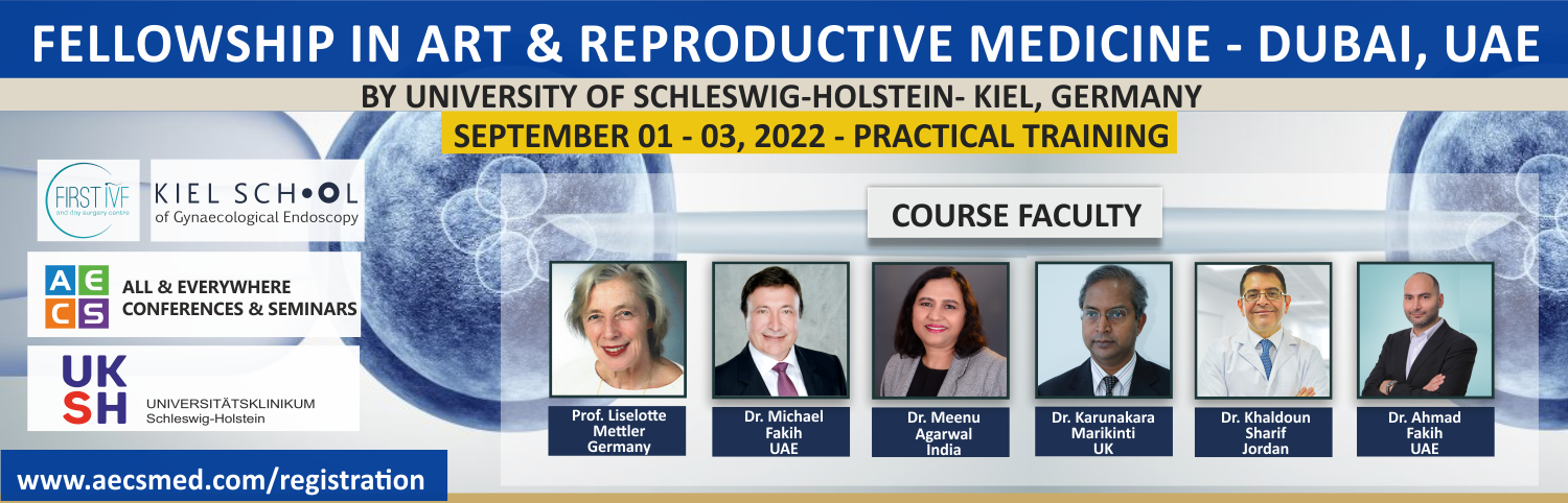 Web - Fellowship in ART and Reproductive Medicine - September 01 - 03, 2022 Dubai