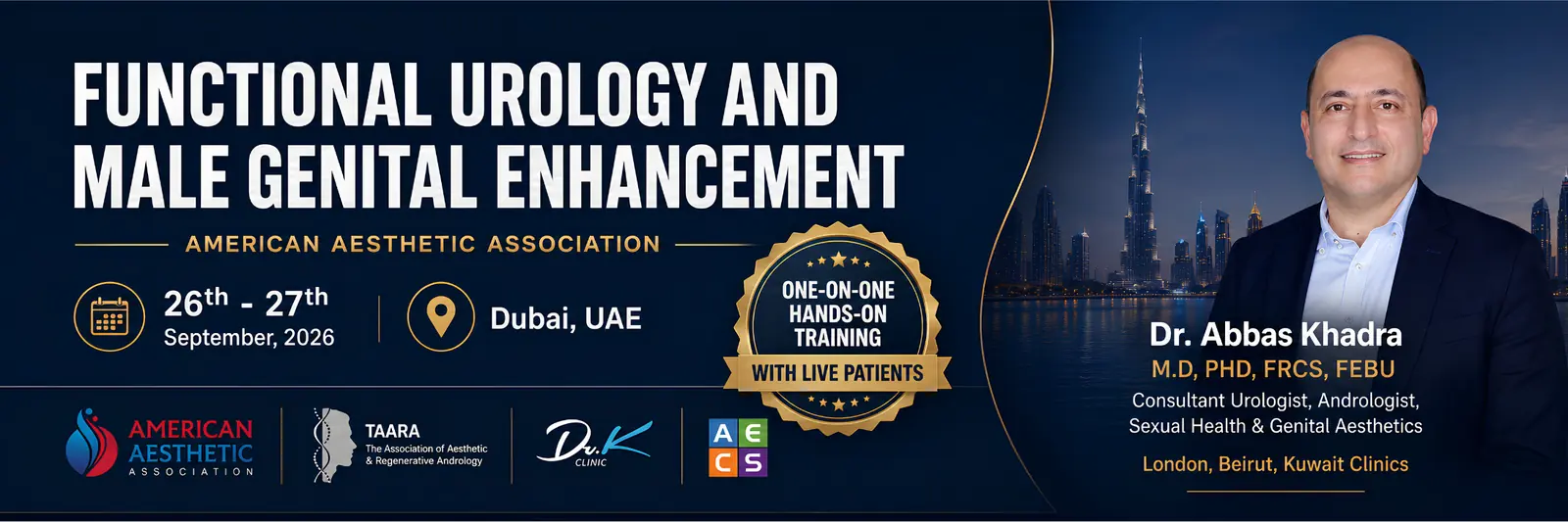 Functional Urology and Male Genital Enhancement course in Dubai with Dr Abbas Khadra